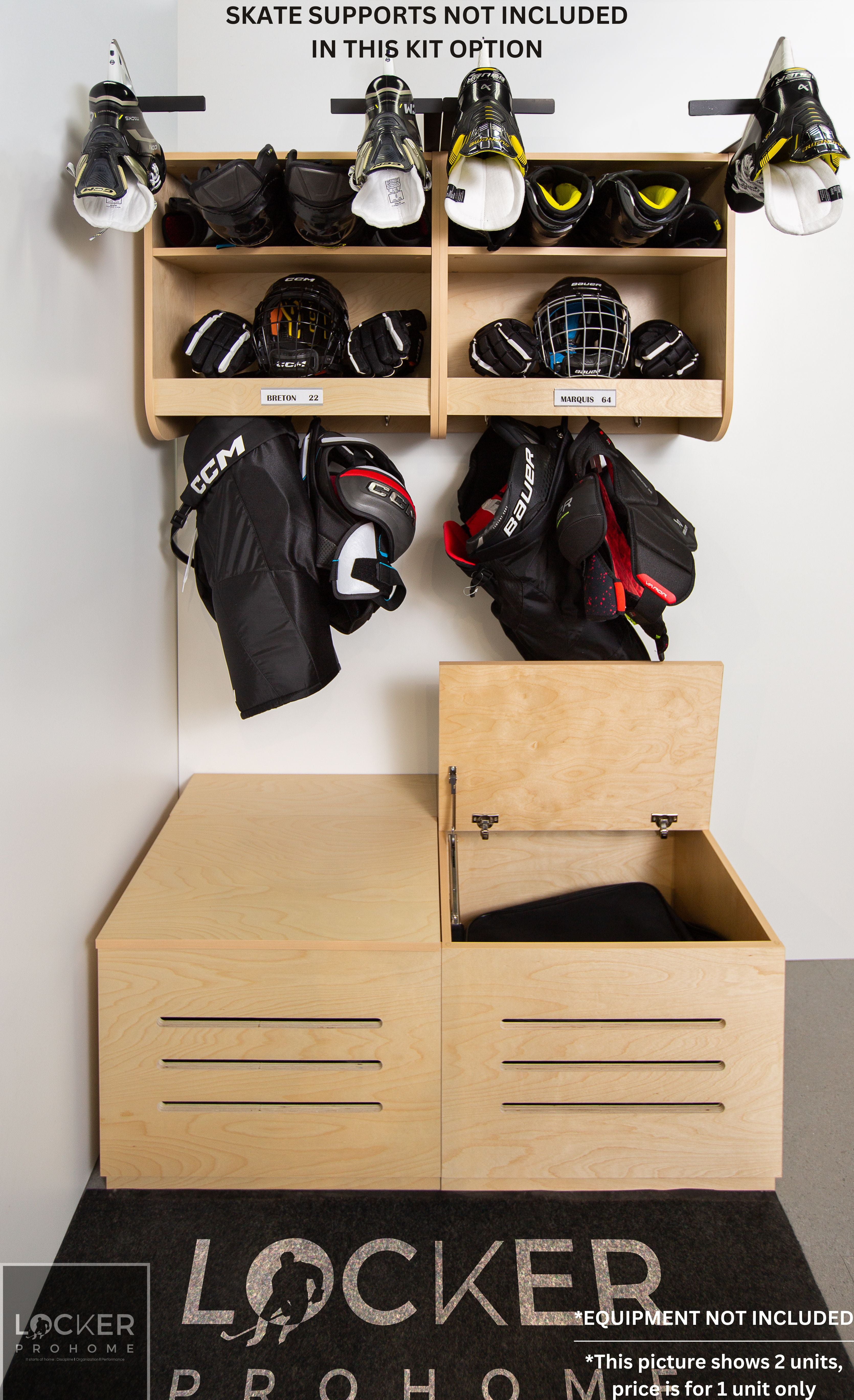 thumbnail image 2 of MEQ Locker Pro Home - Premium Hockey Sports Gear Storage Solution 2 of 12